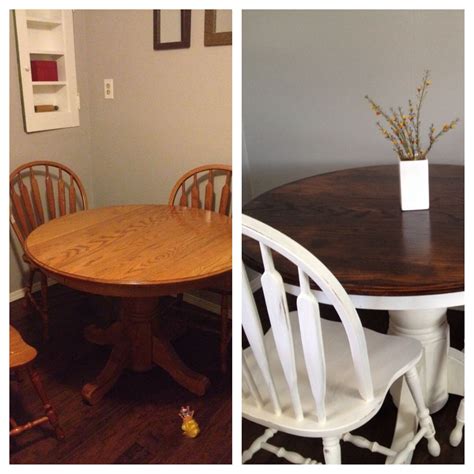 All five of them) is now fresh and new. My before and after. Gave an old oak table and chairs a ...
