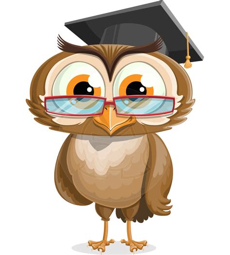 Owlsen Academic A Vector Owl Character Illustrated With A