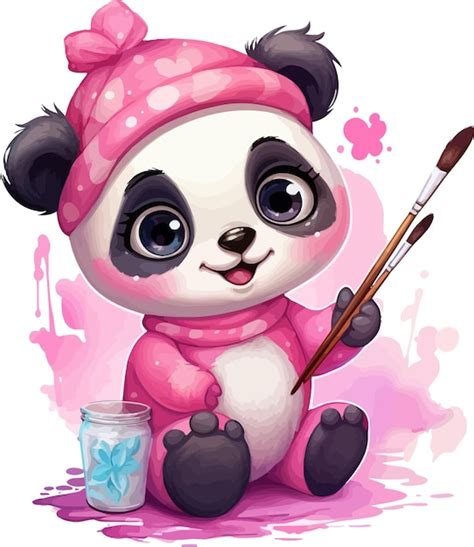 Premium Vector Watercolor Panda Vector