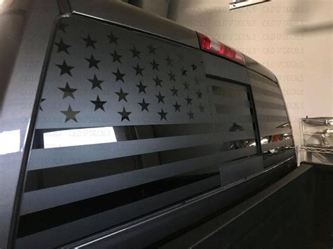 All Years Dodge Ram Rear Window American Flag Decal Sticker Banner
