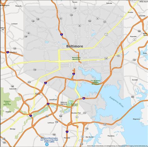 Baltimore Map Maryland Gis Geography