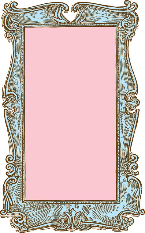Vintage Frame Clipart Pink
