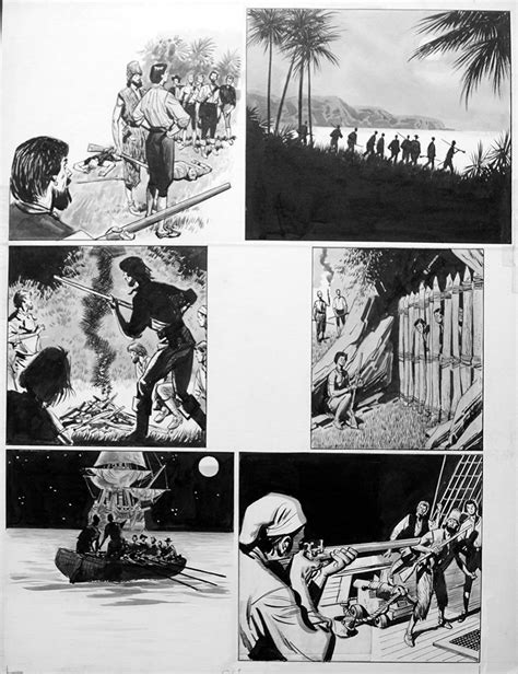 Robinson Crusoe Instalment 5 Two Pages By Colin Merrett At The Illustration Art Gallery