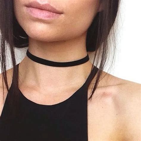 n926 gothic women chokers necklaces black ribbon short collares fashion jewelry 80 s 90 s bijoux