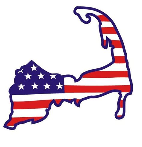 Cape Cod American Flagcut File Silhouettecricut Jpeg Etsy In 2021