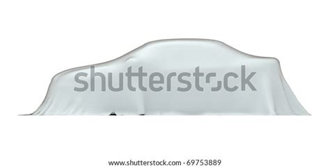 Car Under Cloth Side View Isolated Stock Illustration 69753889