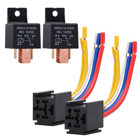 Buy Ehdis 2 Pack Car Relay 12v 80 Apm 5 Pin Changeover Relay With