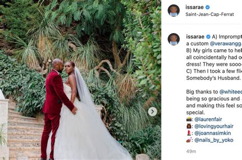 Issa Rae Married Insecures Issa Rae Marries Louis Diame Popsugar