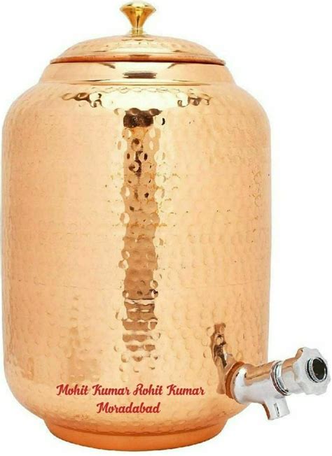 Tanki Hammered Copper Water Matka For Home Round At Rs 2400piece In Moradabad