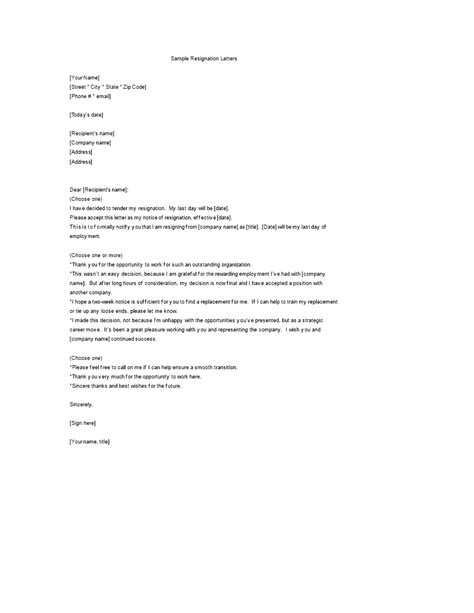Employee Resignation Letter In How To Create An Employee Resignation