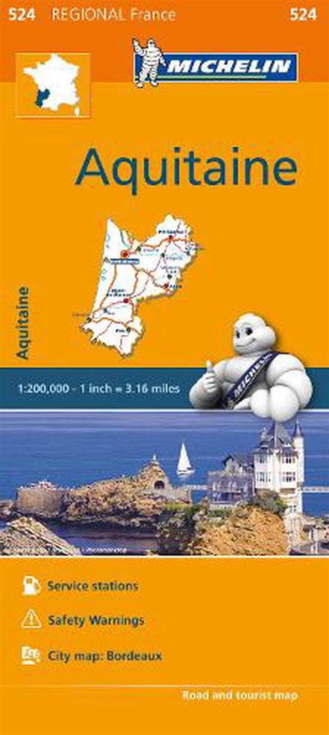 Aquitaine Michelin Regional Map 524 By Michelin Travel And Lifestyle