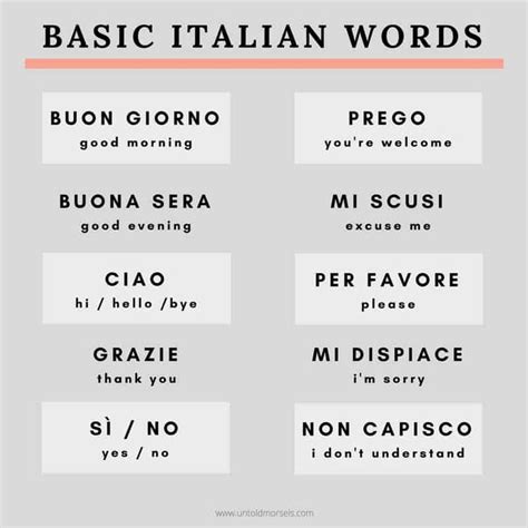101 Essential Travel Tips For Italy Italian Words Italian Phrases