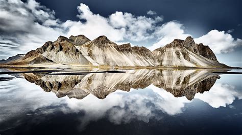 Iceland Reflection Mountains Nature Water Hd Wallpaper