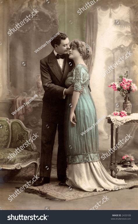 Victorian Romance Couple In Love Circa 1915 Photograph Stock Photo