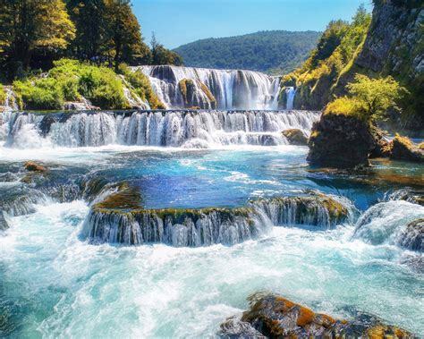 Waterfalls Strbacki Buk River Una Bosnia And Herzegovina Landscape