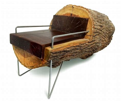 Find the perfect tree stump chair stock photo. Seven recycled designs carved out of tree trunks ...