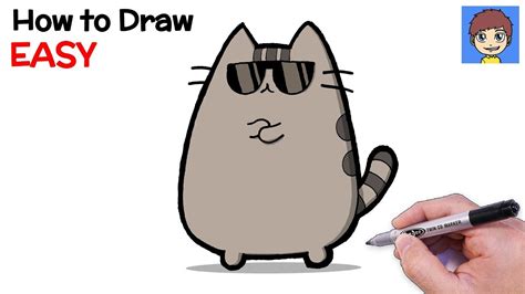 How To Draw Pusheen Cat Step By Step Easy Pusheen Cat Drawing For Kids