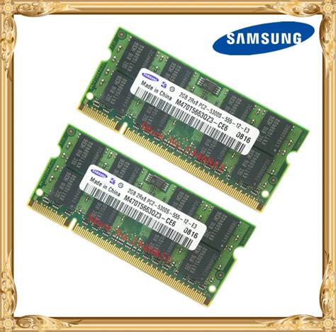 Samsung Memoria Ram Para Portátil 4gb 2gb 667mhz Pc2 5300 Ddr2 4g 667 5300s 2g 200
