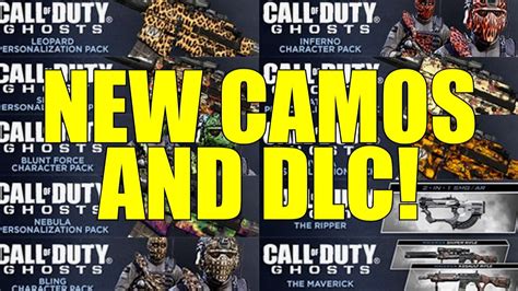 Cod Ghosts New Personalization Dlc Camoscharacter Packs Ripper And