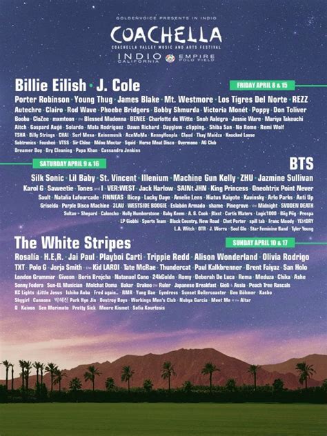 Coachella Fest Line Up 2022