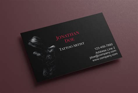 Tattoo Business Cards Free Template Designs Custom Printing