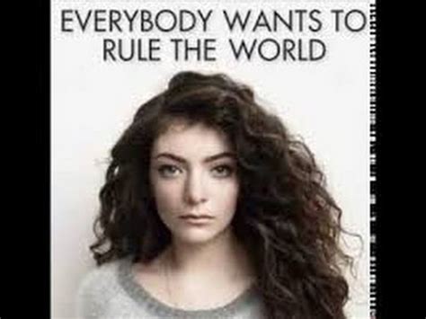 Everybody Wants To Rule The World Lorde Karaoke Youtube