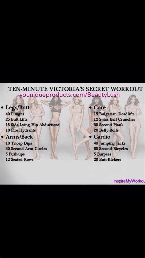 Minute Victoria S Secret Model Workout Victoria Secret Workout