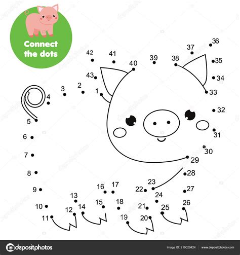 Connect Dots Children Educational Game Dot Dot Numbers Kids Animals