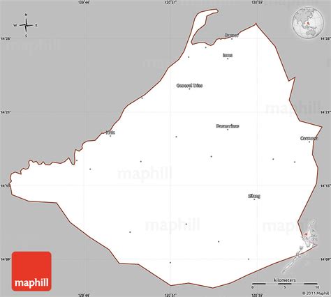 Gray Simple Map Of Cavite Cropped Outside