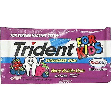 Trident For Kids Sugarless Gum Berry Bubble Gum Chewing Gum Foodtown