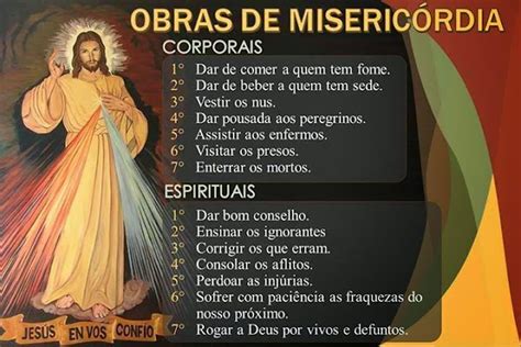 Catequese Da Arquidiocese De Vitória Da Conquista Obras De Misericórdia