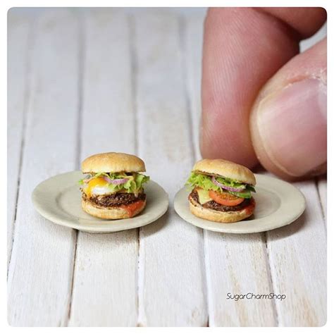 112th Scale Dollhouse Miniature Burgers From Polymer Clay Handmade