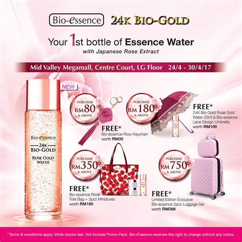 Shower yourself in the blossom of roses & the experience of luxurious that. Get A FREE Bio-Essence 24K Bio-Gold Rose Gold Water 20ml ...