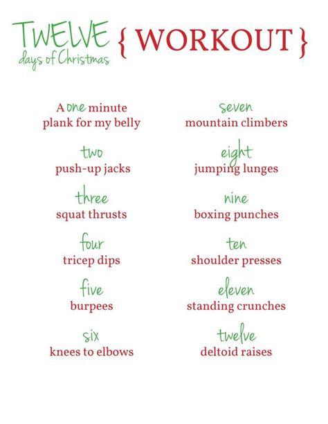 12 Days Of Christmas Workout Christmas Workout Holiday Workout Thigh Exercises