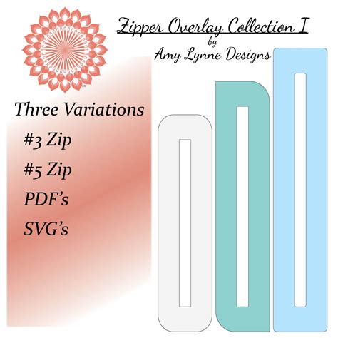 Zipper Overlay Collection I Pdf And Svg Cutting Files Etsy Uk