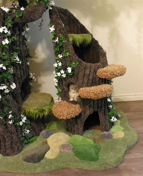 Enchanted Forest Kitty Sanctuary Cat Tree House Enchanted Tree Diy