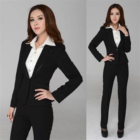 New 2015 Autumn And Winter Formal Women Pant Suits Work Wear Blazer