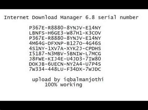 Idm serial key is the best way to register it. Internet Download Manager 6.8 Seri Numarası %100 Çalışıyor - YouTube