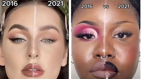 What Is The 2016 Vs 2021 Tiktok Makeup Challenge Beauty Trends Compared