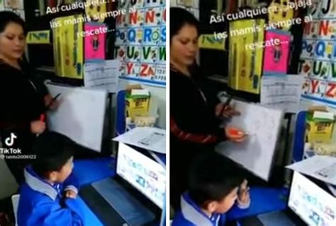Video Madre E Hijo Hacen Trampa Durante Examen En Línea Critican A La