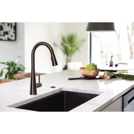 Spot resist stainless finish resists fingerprints and water spots for a cleaner looking kitchen faucet pulldown hose offers flexible water delivery and hose retracts with ease the modern fashion of the nori collection makes a bold statement in any kitchen.from intimate. Moen 7864SRS Spot Resist Stainless Sleek 1.5 GPM Single ...