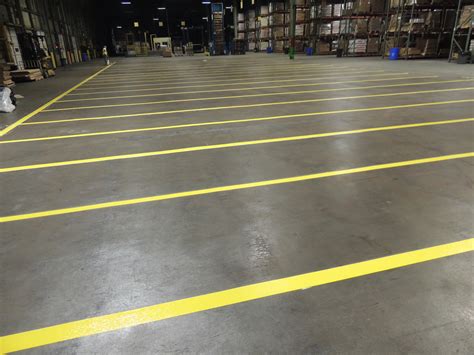 Epoxy Safety Lines - DCI Flooring | Industrial Seamless Floors and Walls