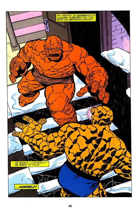 An Image Of The Thing That Is Being Chased By Another Man In Comics