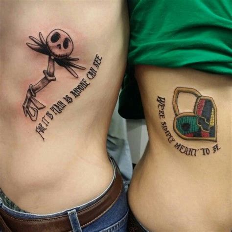 Jack And Sally Key And Heart Tattoo Christmas Tattoo Tattoo