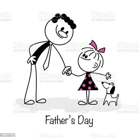 Ilustración De Día De Padres Feliz Padre E Hija Y Más Vectores Libres
