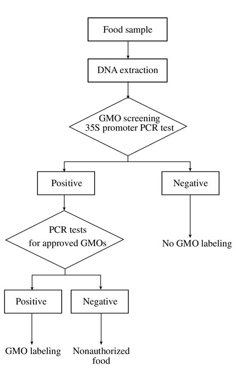 Flow Chart Of Pcr Method For Detection Of Gmo In Foods Adapted From