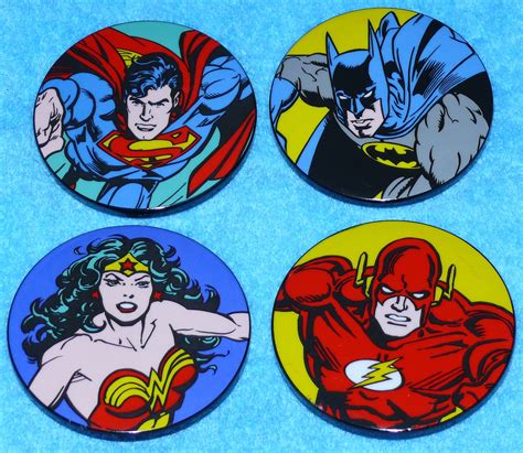 Dc Super Heroes Coasters From The Wb Studio Store Big Heavy Ceramic