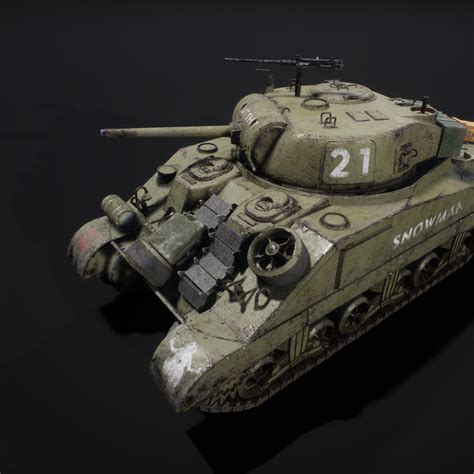 M4 Sherman Tank Cgtrader