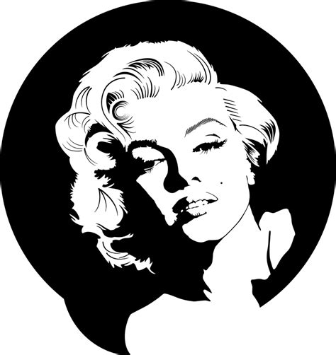 Marilyn monroe svg file can be scaled to use with the silhouette cameo or c...