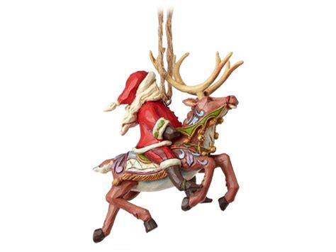 Jim Shore Santa Riding Reindeer Hanging Ornament Figure Cena